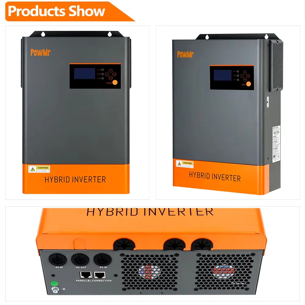 18.6KW Three Phase Hybrid Solar Inverter 48V to 220VAC/380VAC with 120A MPPT Solar Charge Controller Can Parallel 12 Units