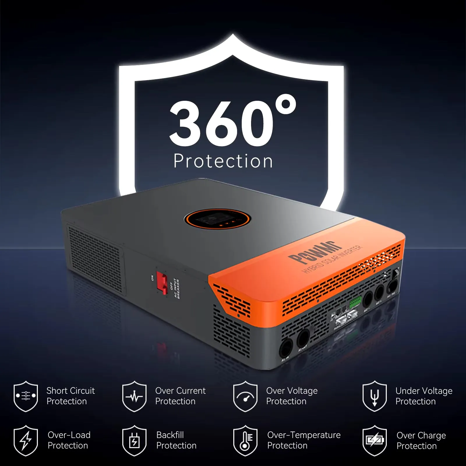 2 MPPT Hybrid Solar Inverter 10KW Split Phase Single Phase MPPT 200A 48V 110V 120V 220V 230V Solar Inverter for Home RV