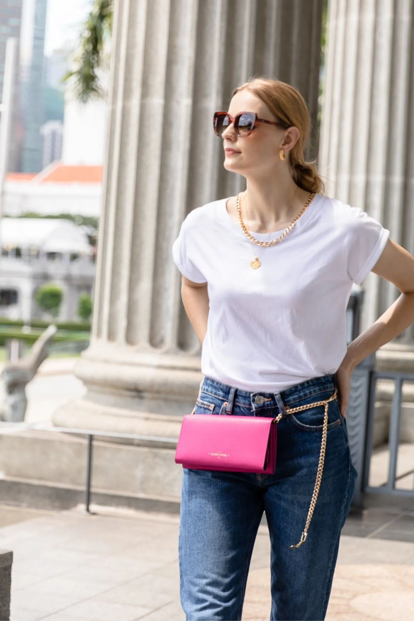 7 Days, 7 Ways Wallet & Curb Chain Set | Paradise Pink