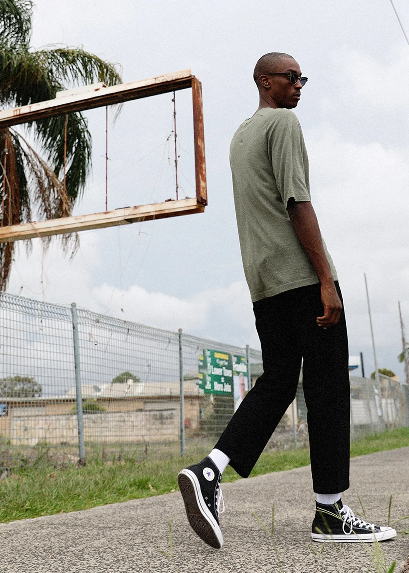 Afends Mens Rasta Olympics - Hemp Raglan Tee - Burnt Olive