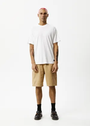 AFENDS Mens Sleepy Hollow - Twill Carpenter Shorts - Tan