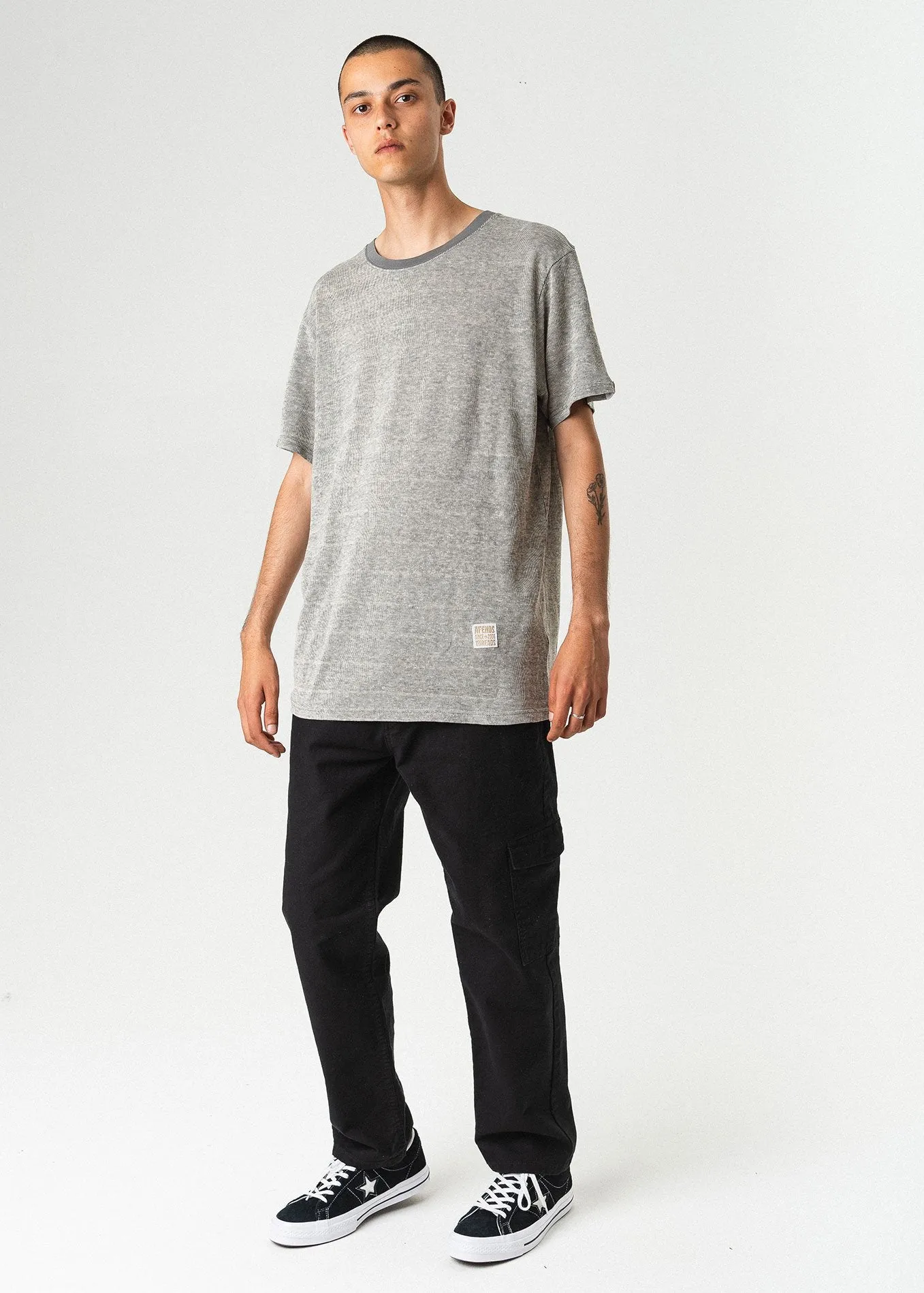 Afends Mens Warp Classic - Hemp Standard Fit Tee