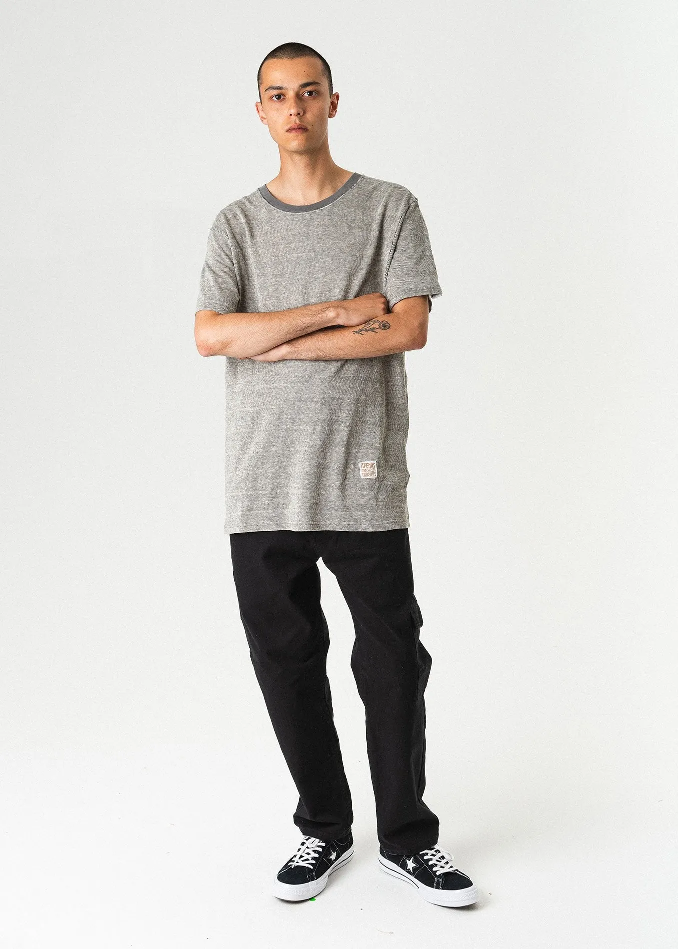 Afends Mens Warp Classic - Hemp Standard Fit Tee