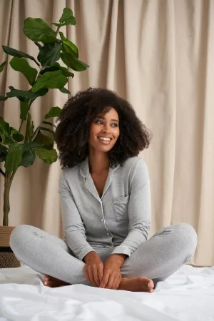 Bamboo Pyjama Set in Grey Marl