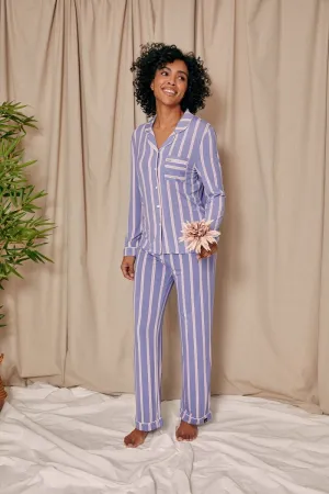 Bamboo Pyjama Set in Heather Stripe