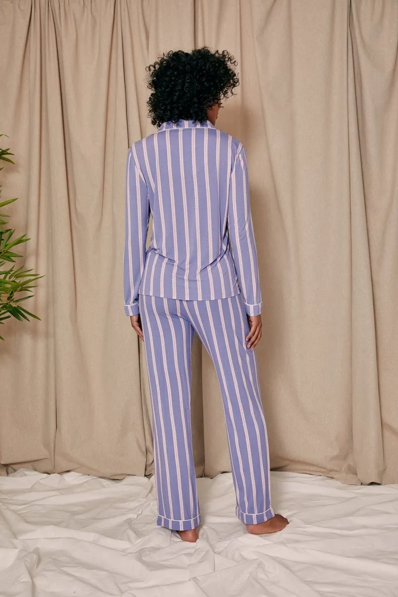 Bamboo Pyjama Set in Heather Stripe