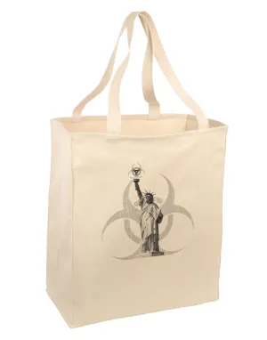 Biohazard Statue of Liberty Large Grocery Tote Bag