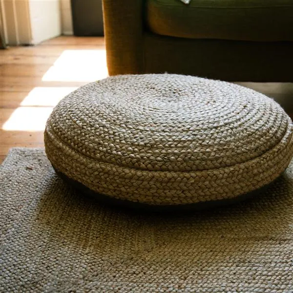 Braided Hemp Pouf - Pouffe
