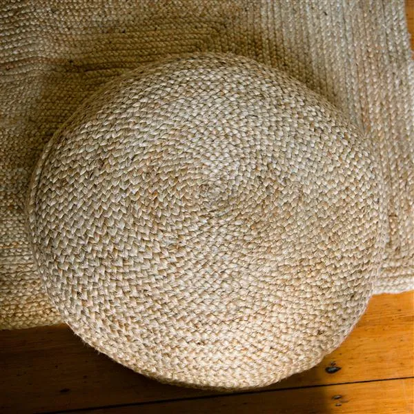Braided Hemp Pouf - Pouffe