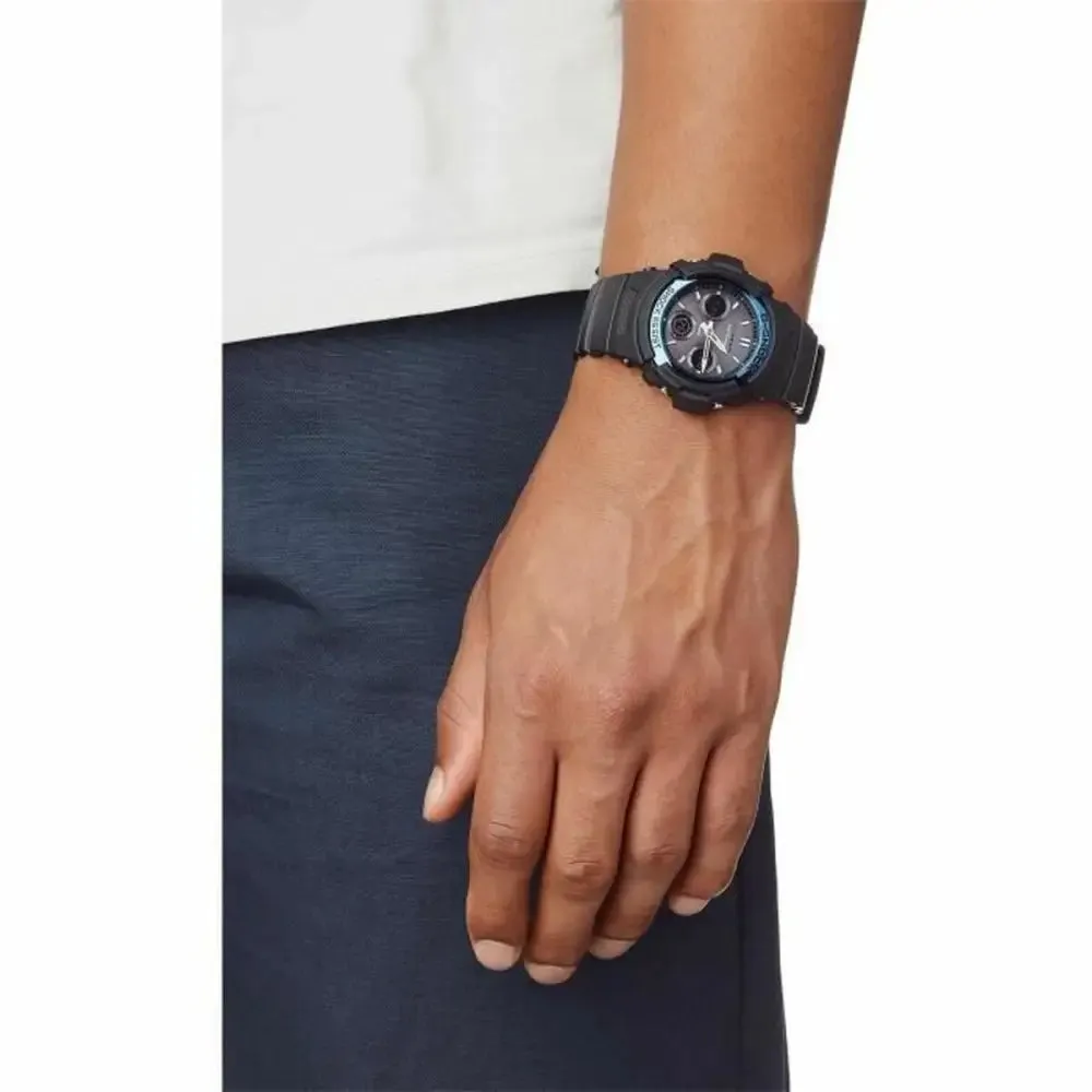 Casio Awg-m100a-1aer Unisex Solar Watch Black 52mm