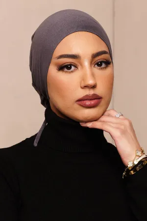 Charcoal Bamboo Jersey Hijab Cap