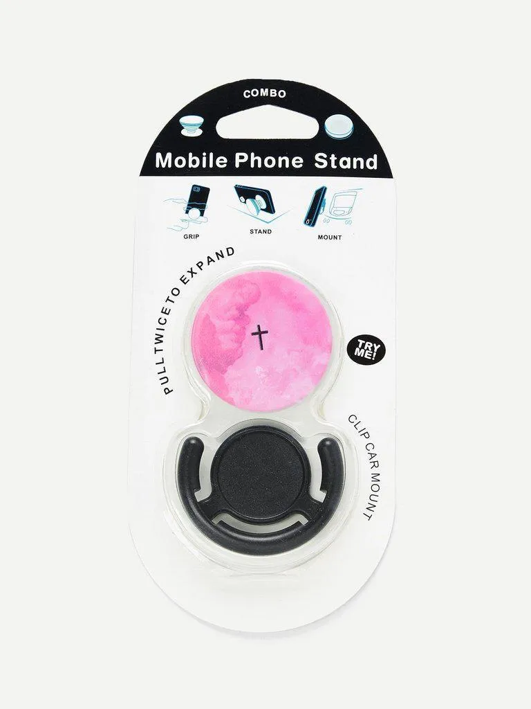 Cross Pattern Gasbag Phone Holder