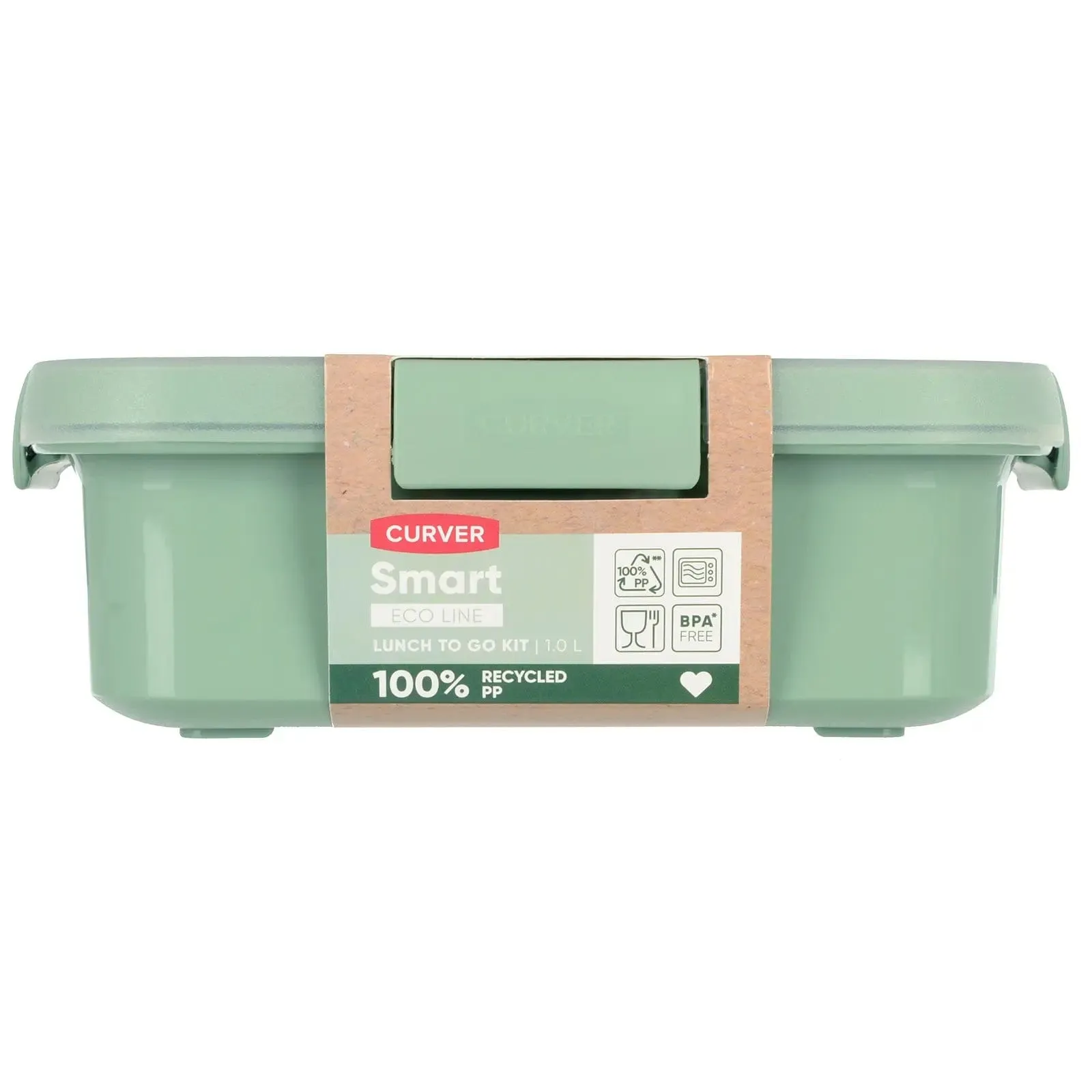Curver Lunch to Go Kit With Cutlery Rectangle Food Storage 1.0L