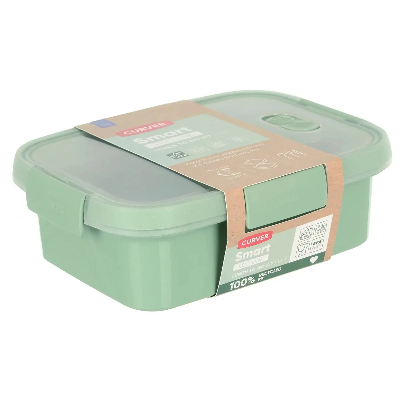 Curver Lunch to Go Kit With Cutlery Rectangle Food Storage 1.0L