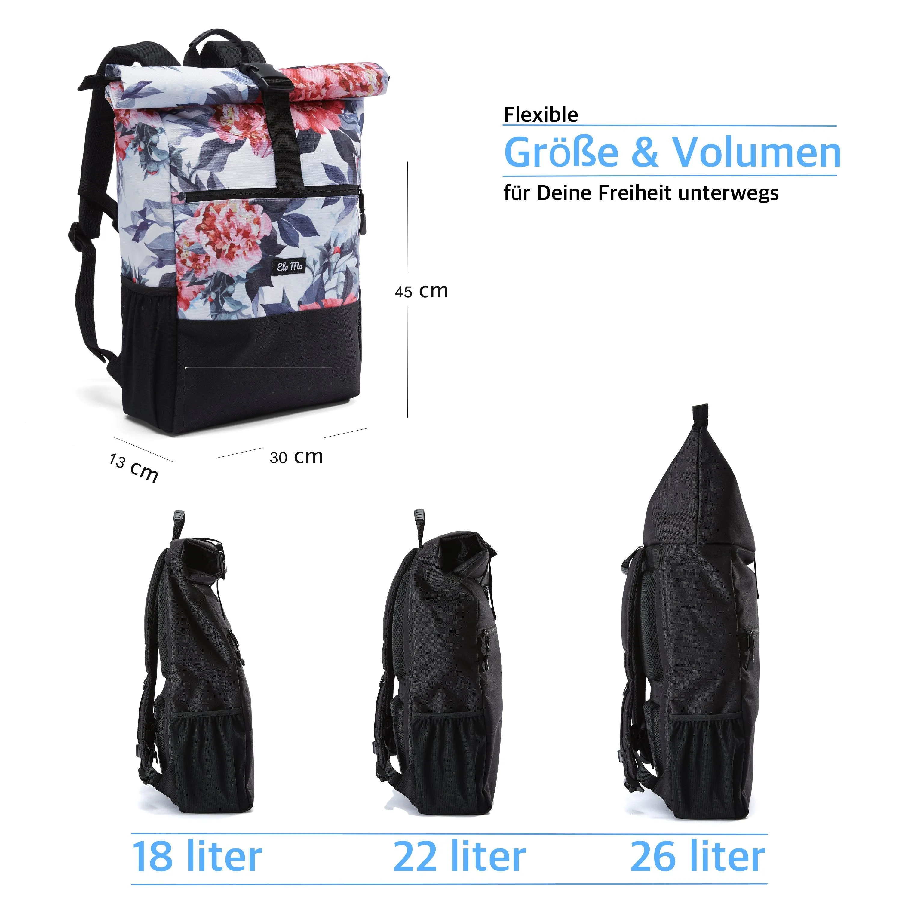 Ela Mo™ Rolltop Rucksack | Bloom!