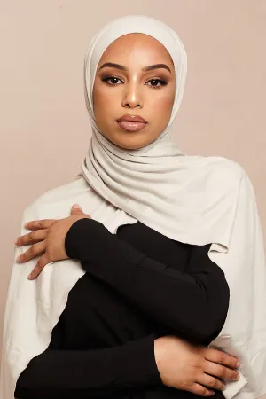 Foggy Grey Bamboo Jersey Hijab