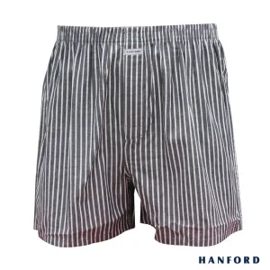 Hanford Men 100% Premium Cotton Woven Boxer Shorts Stiles - Stripe (1PC/SinglePack)