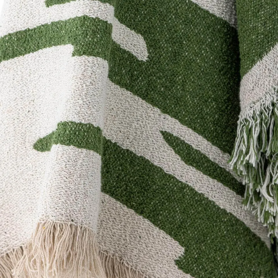 Haxby Throw - Green - Recycled Cotton