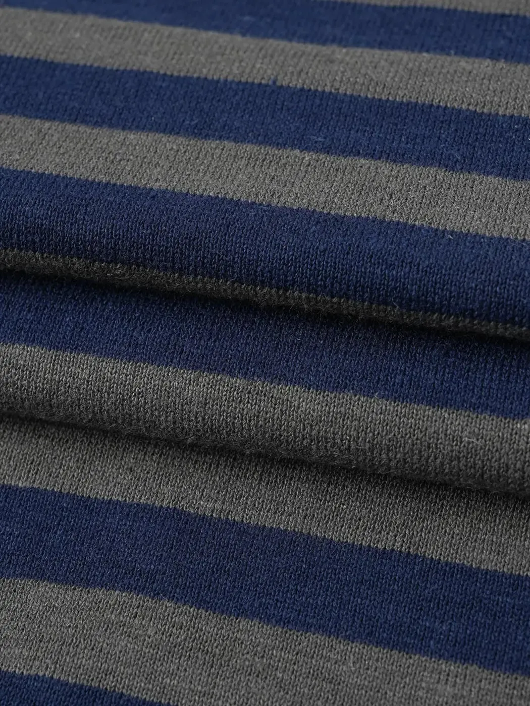 Hemp & Organic Cotton Heavy Weight Yarn Dyed Stripe Jersey Fabric ( KJ16C873A )