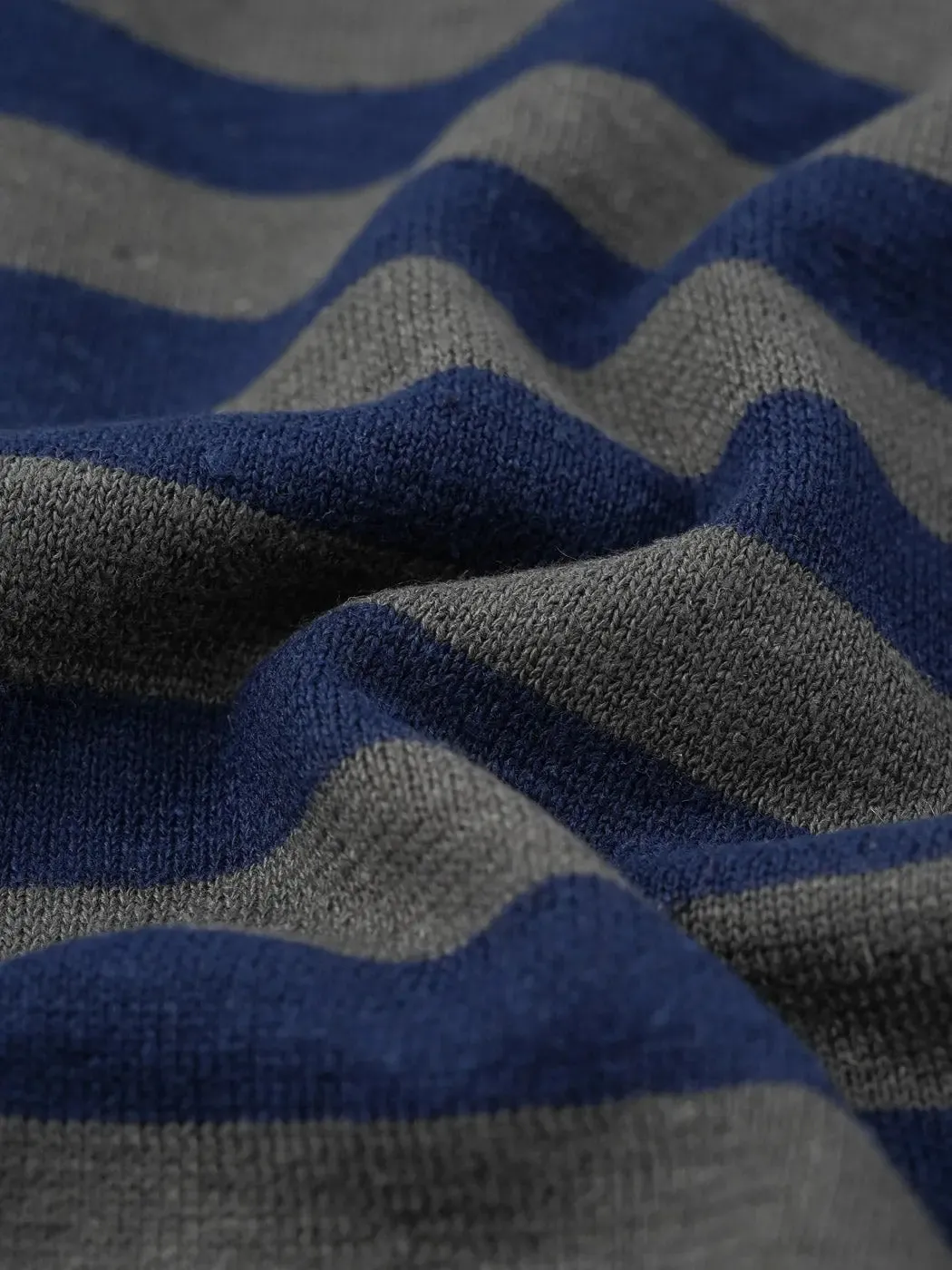 Hemp & Organic Cotton Heavy Weight Yarn Dyed Stripe Jersey Fabric ( KJ16C873A )