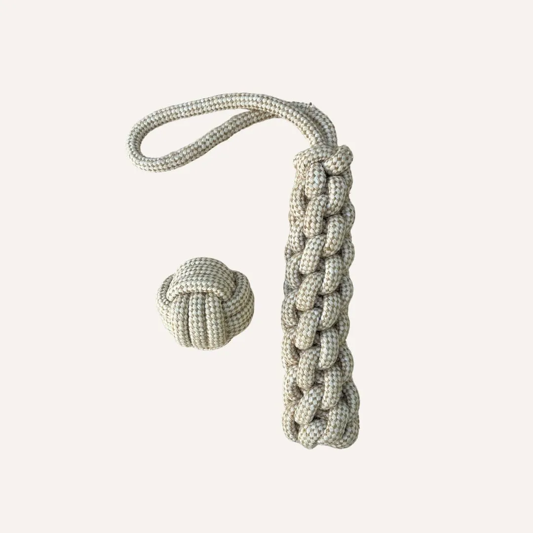 Indestructible & Sustainable Hemp Rope Dog Tug Toy