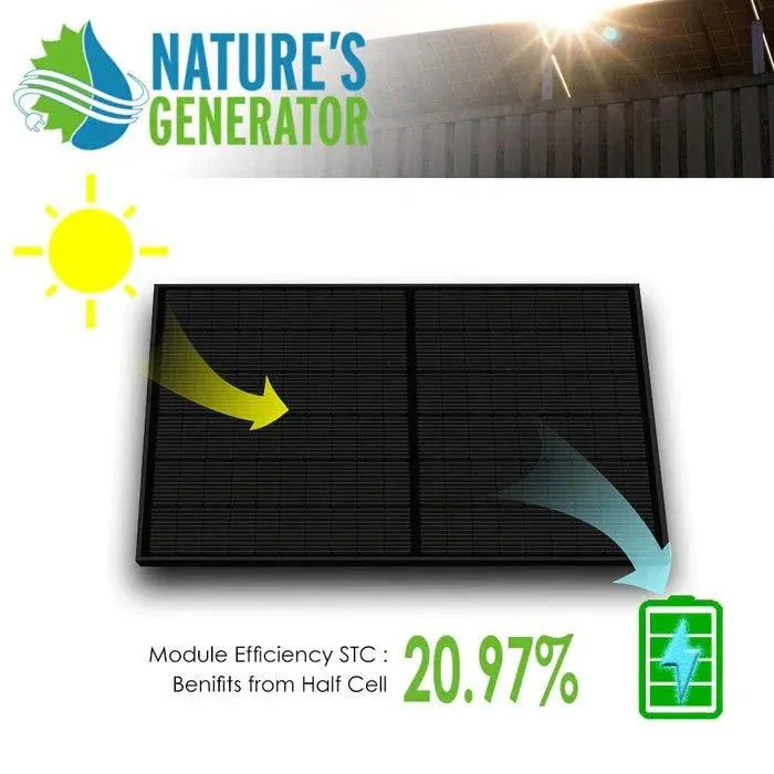 Nature's Generator - 410 Watt Monocrystalline Solar Panel (2 Pack)