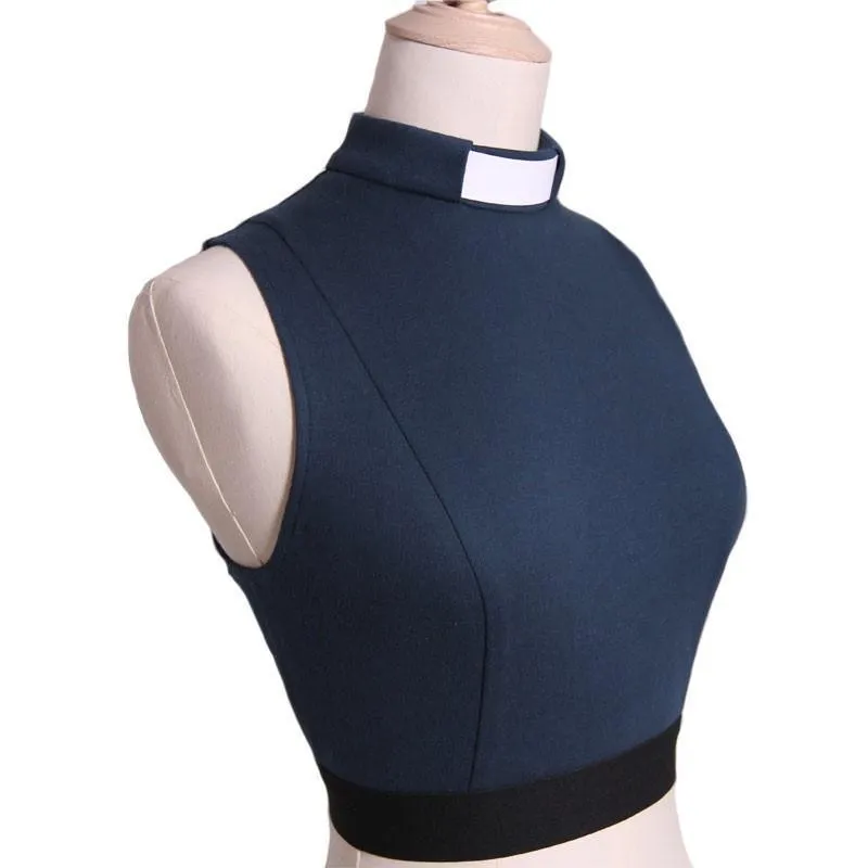 Organic cotton navy vest stock