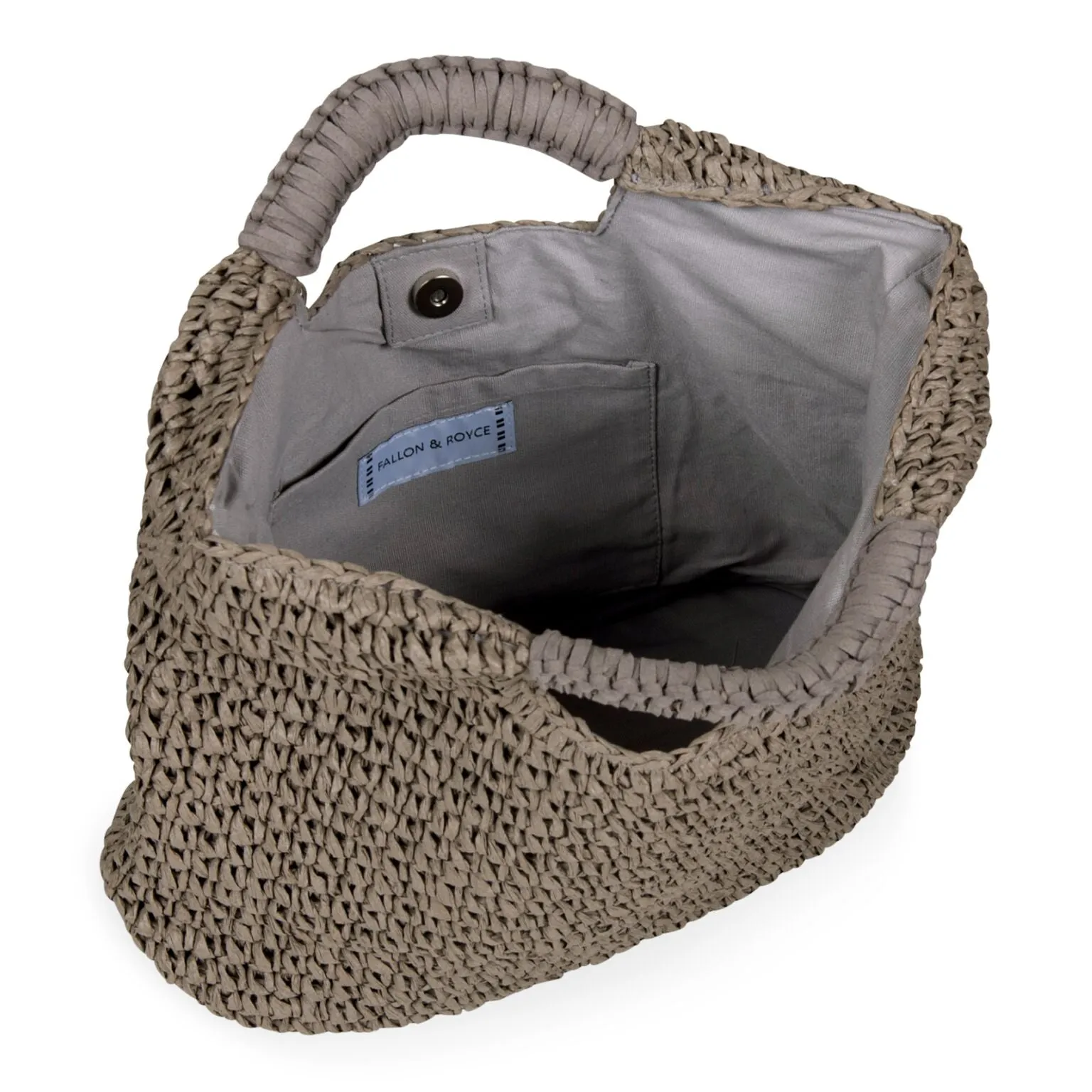 Paloma -  Taupe Woven Straw Tote