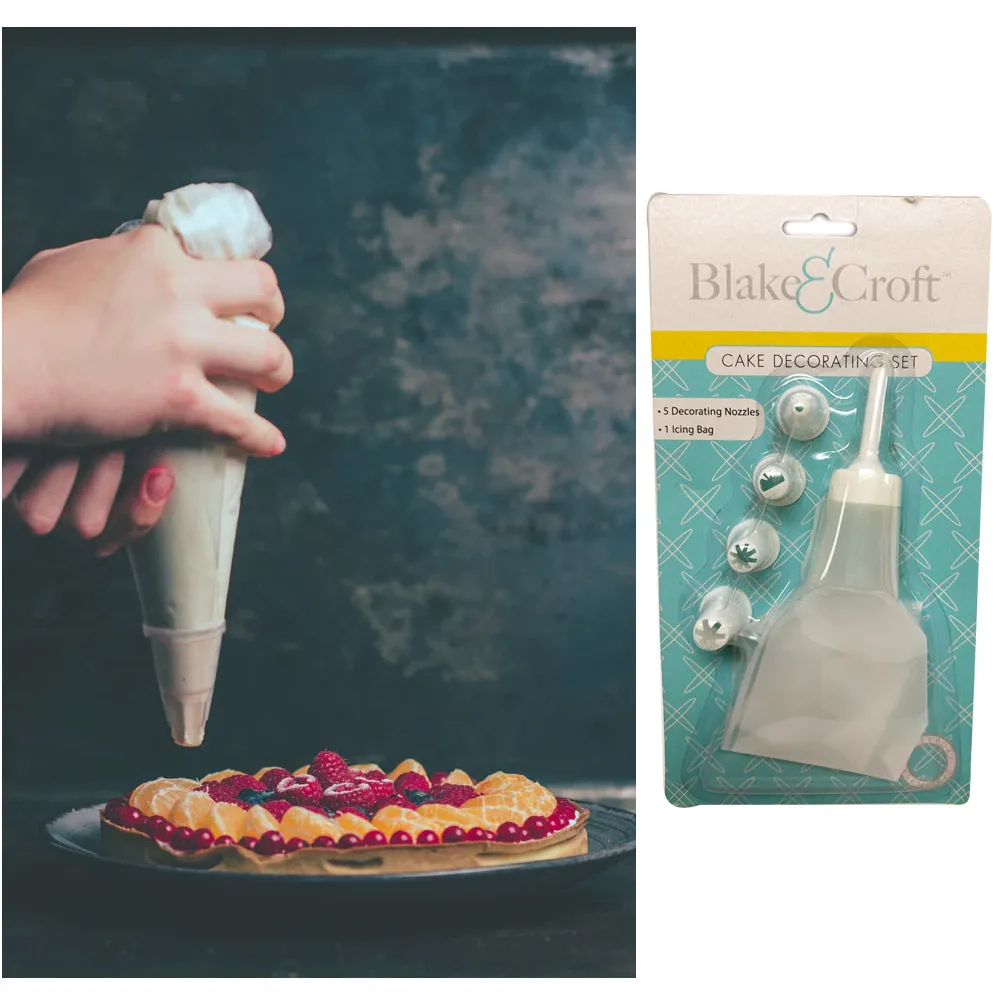 Pastry Bags Set 3 Packs 10 inch Reusable Icing Piping Bags 15 Tips Baking Cake