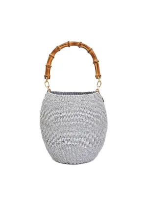 Pot de miel w/ bamboo handle in powder blue