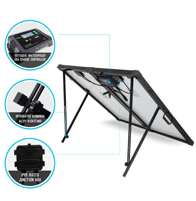 Renogy 200 Watt 12 Volt Eclipse Mono Solar Suitcase w/ Charge Controller