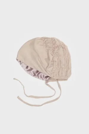Satin-Blend Rose Scrunchie Hijab Cap
