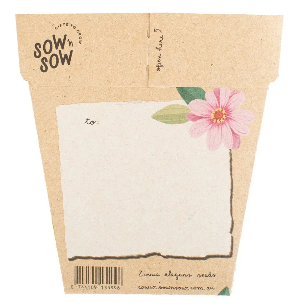 Sow 'n' Sow A Gift of Seeds - Zinnia Happy Birthday