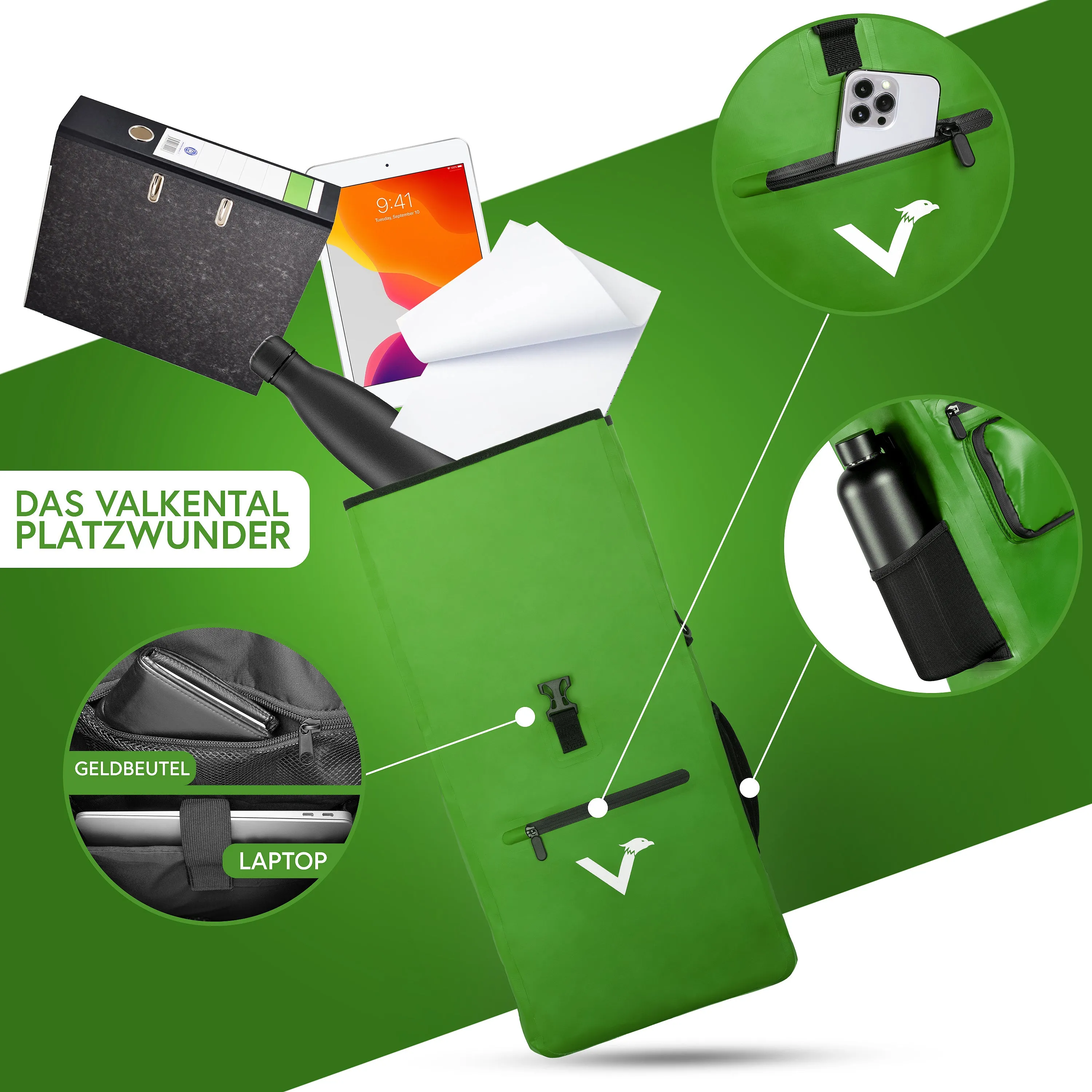 ValkOne 3in1 Fahrradtasche - perfekt für deinen Alltag! | Bundle