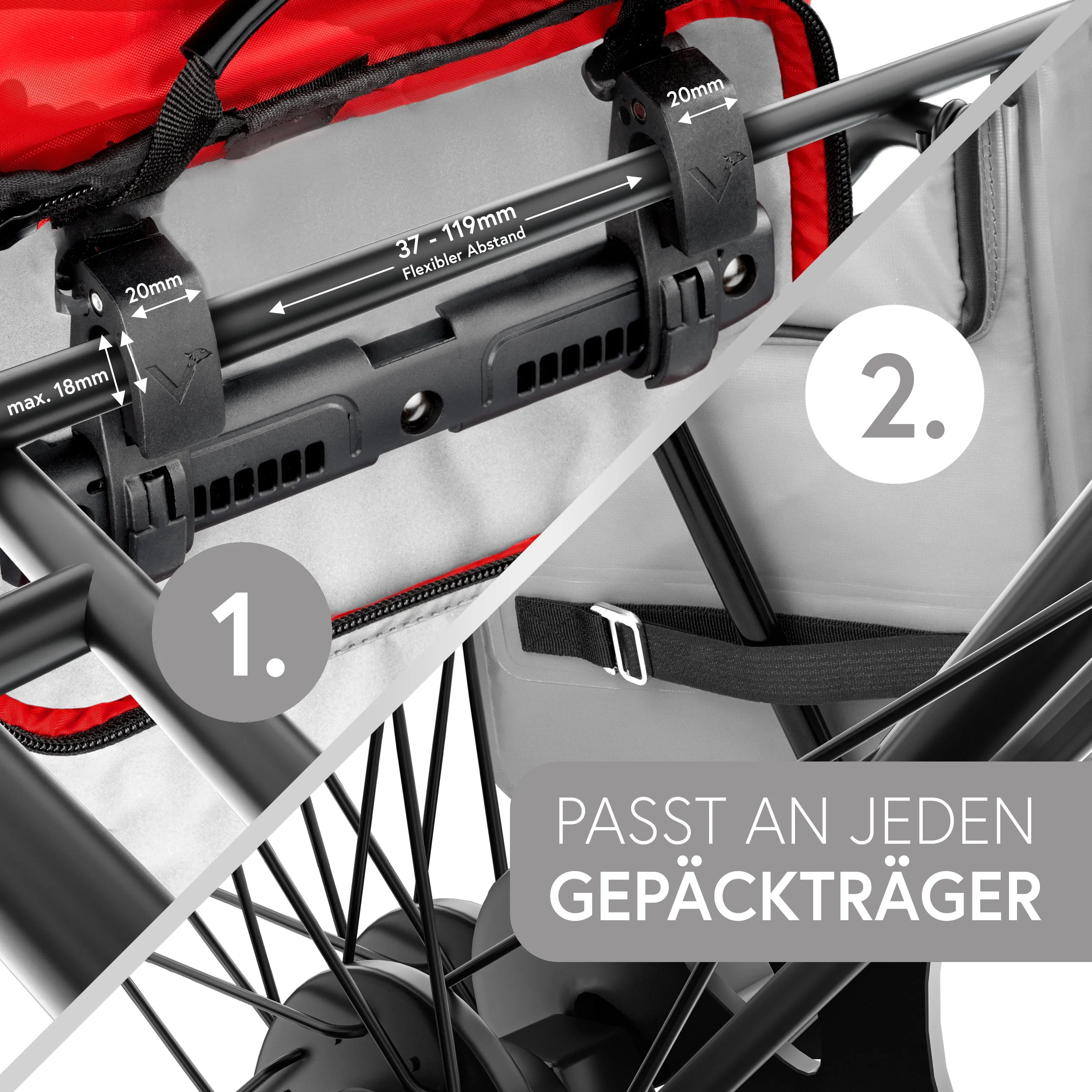 ValkOne 3in1 Fahrradtasche - perfekt für deinen Alltag! | Bundle