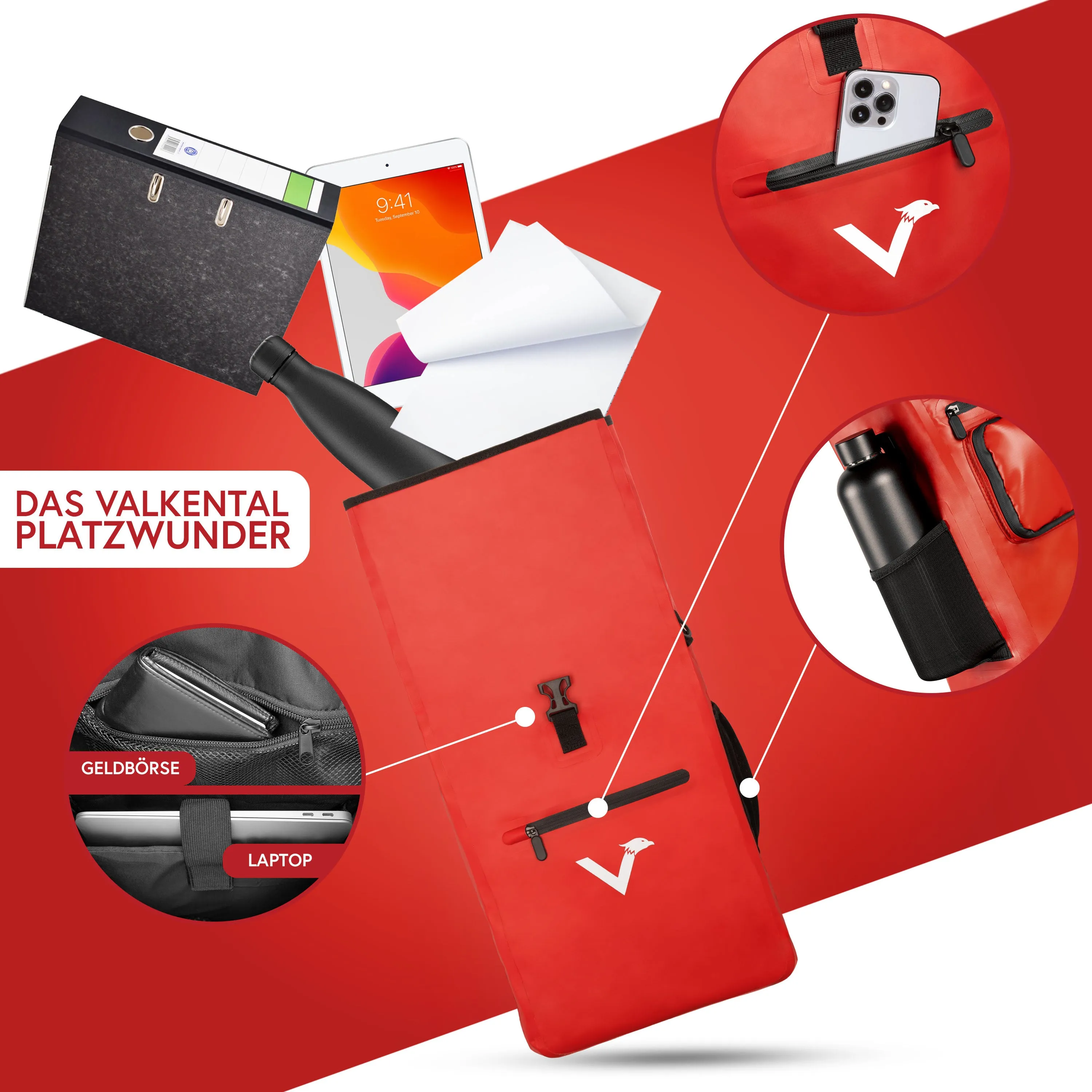 ValkOne 3in1 Fahrradtasche - perfekt für deinen Alltag! | Bundle
