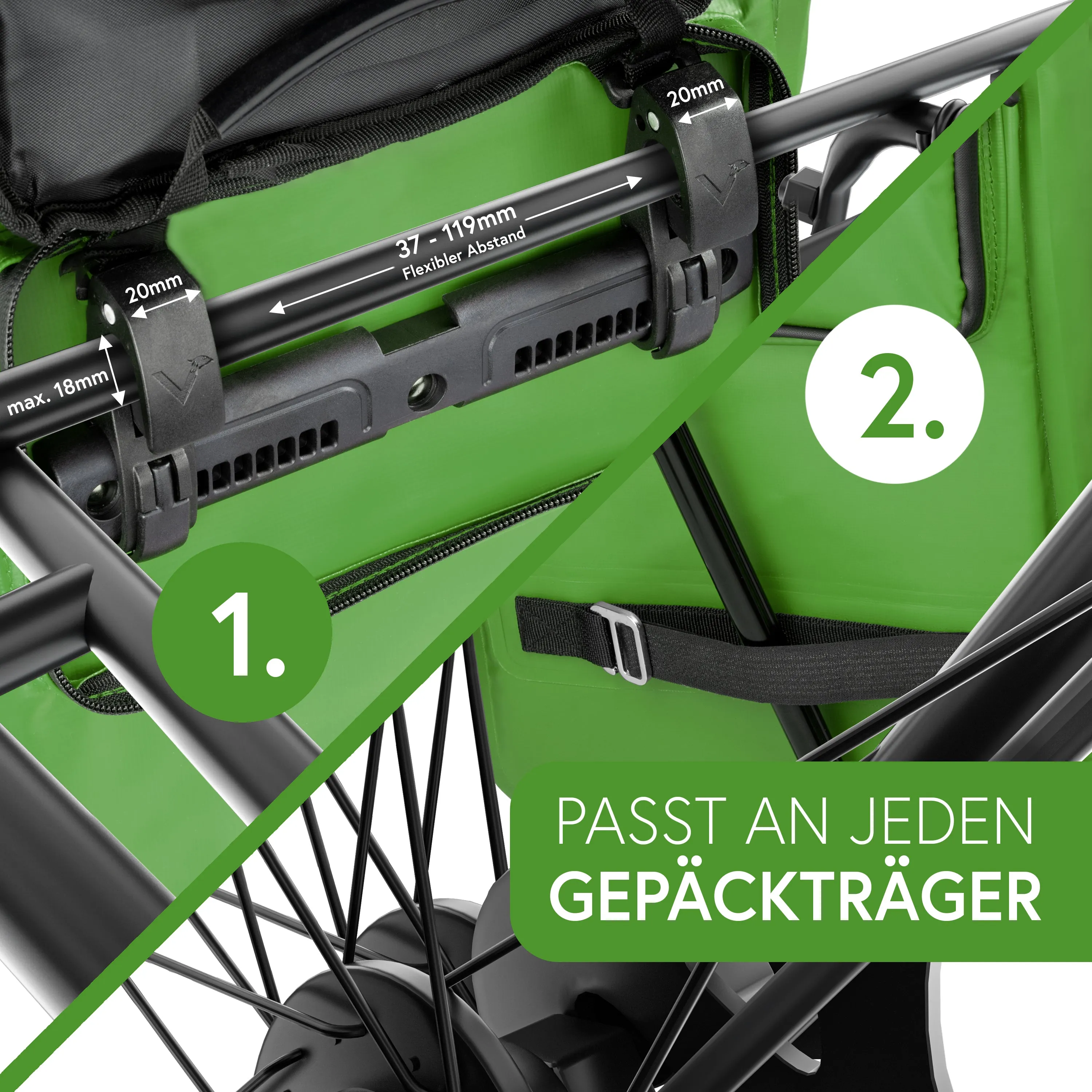 ValkOne 3in1 Fahrradtasche - perfekt für deinen Alltag! | Bundle