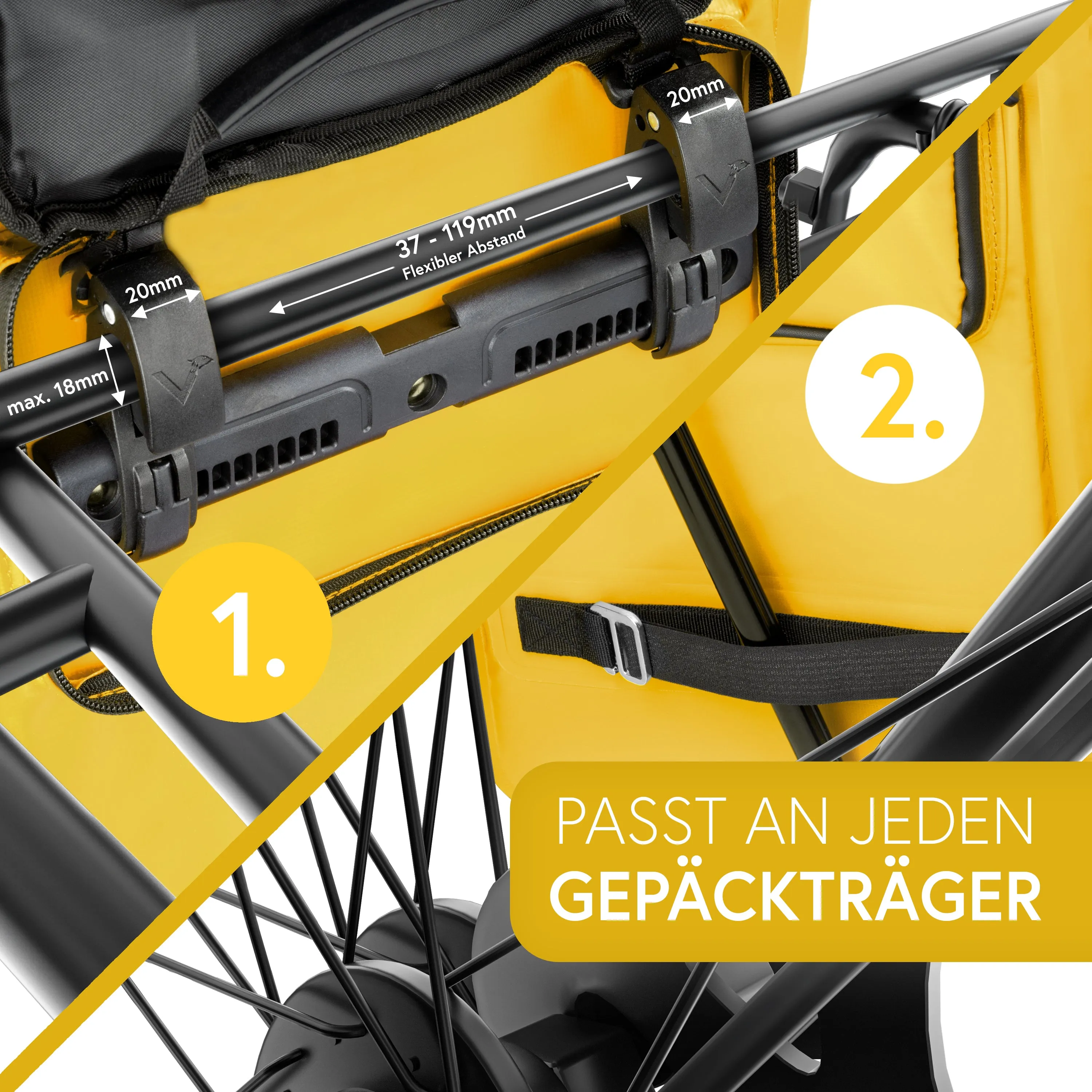 ValkOne 3in1 Fahrradtasche - perfekt für deinen Alltag! | Bundle