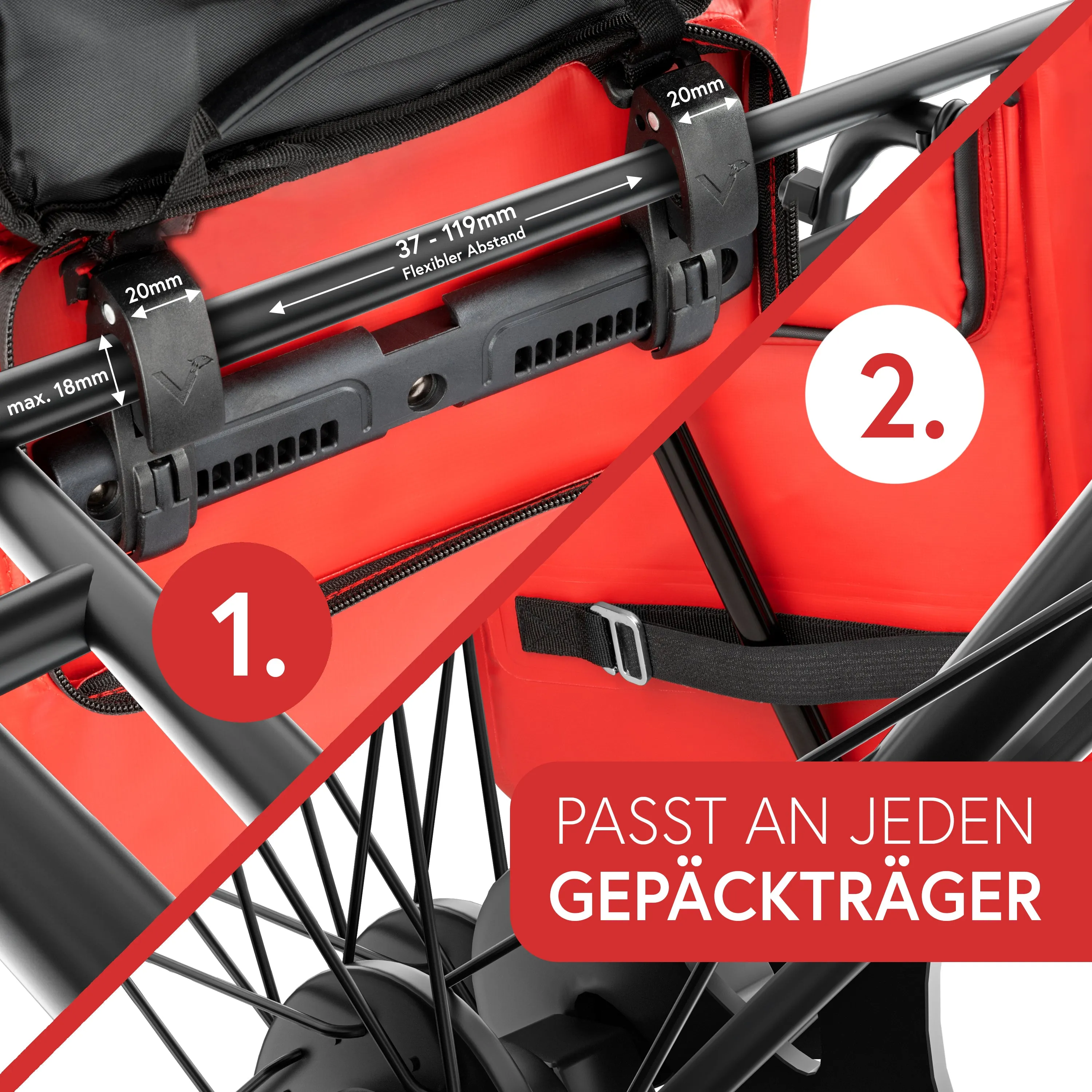 ValkOne 3in1 Fahrradtasche - perfekt für deinen Alltag! | Bundle